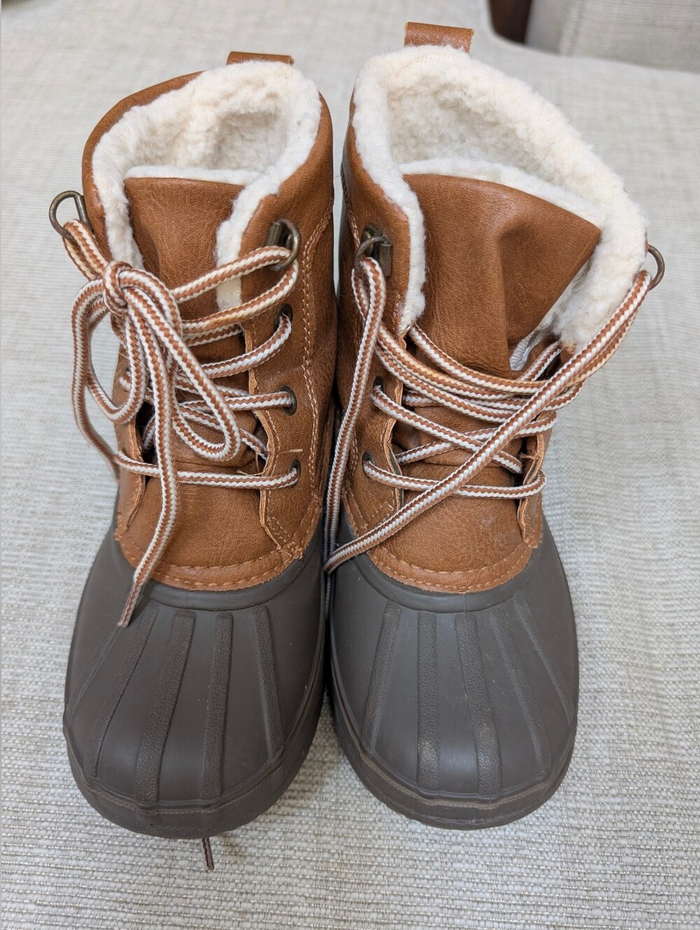 London Fog Girls Size 13 Faux-Shearling Winter Boots